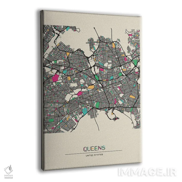 تابلو نقشهٔ کوئینز، نیویورک (محله) اثر آیشه دنیز آکِرمان - نمای پرسپکتیو محصول