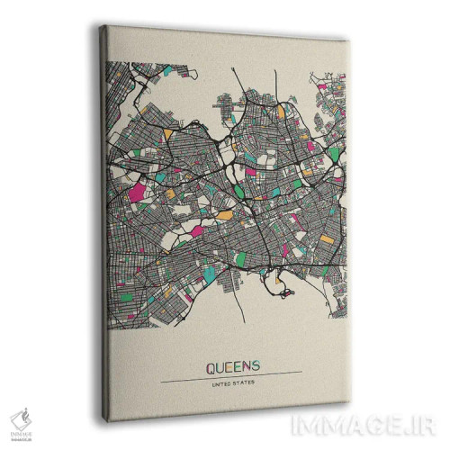 تابلو نقشهٔ کوئینز، نیویورک (محله) اثر آیشه دنیز آکِرمان - نمای پرسپکتیو محصول