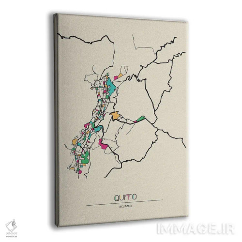 تابلو نقشهٔ کویتو، اکوادور اثر آیشه دنیز آکِرمان - نمای پرسپکتیو محصول