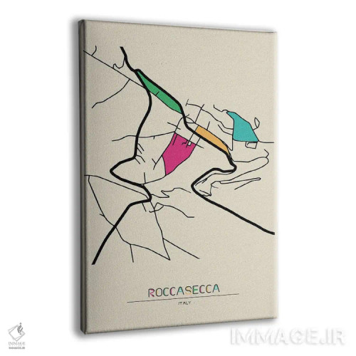 تابلو نقشهٔ روکازکا، ایتالیا اثر آیشه دنیز آکِرمان - نمای پرسپکتیو محصول