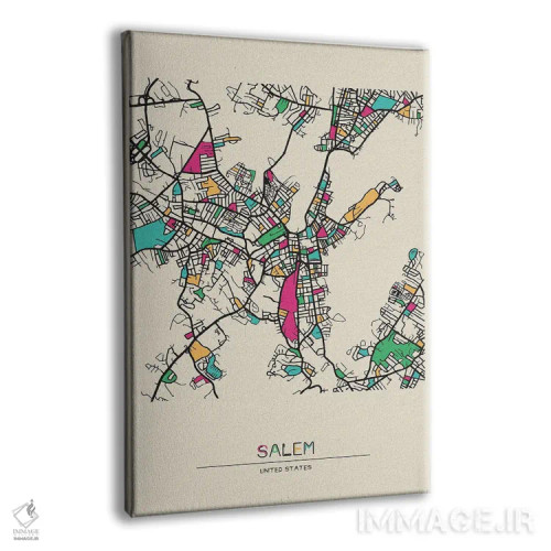 تابلو نقشهٔ سیلم، ماساچوست اثر آیشه دنیز آکِرمان - نمای پرسپکتیو محصول