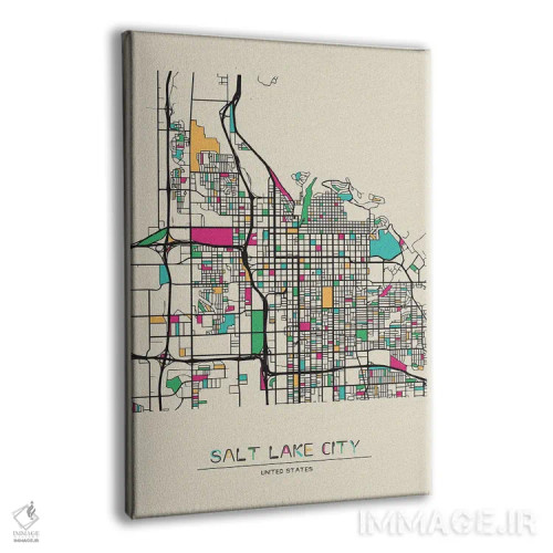 تابلو نقشهٔ سالتلیکسیتی، یوتا اثر آیشه دنیز آکِرمان - نمای پرسپکتیو محصول