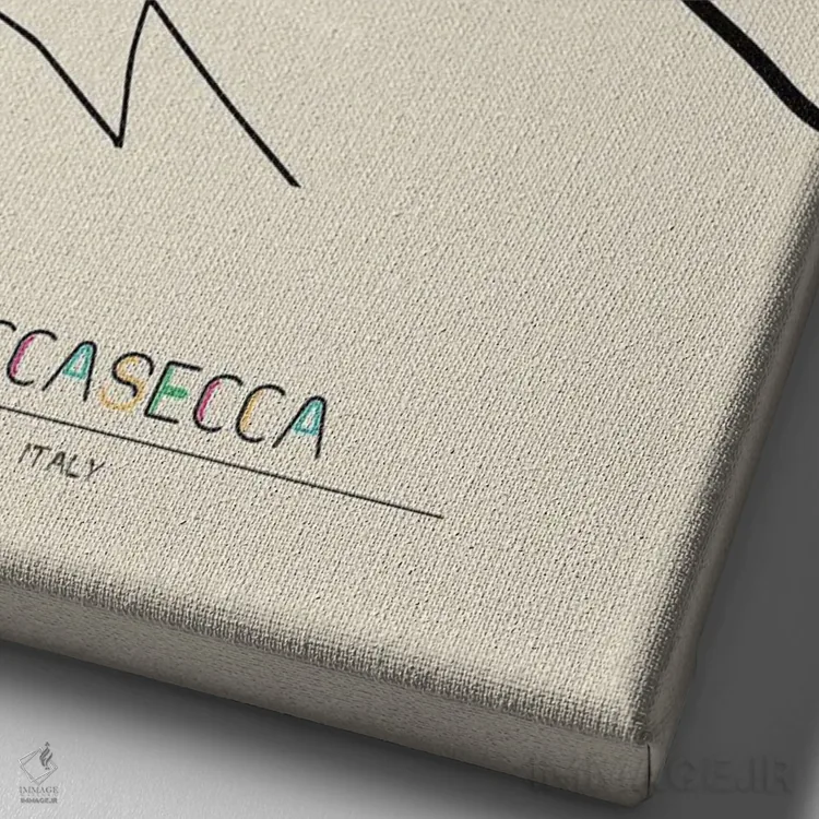 تابلو نقشهٔ روکازکا، ایتالیا اثر آیشه دنیز آکِرمان - نمای نزدیک بافت بوم