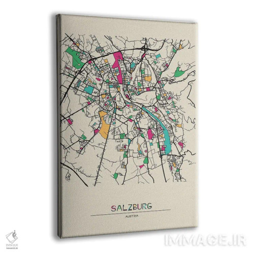 تابلو نقشهٔ سالزبورگ، اتریش اثر آیشه دنیز آکِرمان - نمای پرسپکتیو محصول