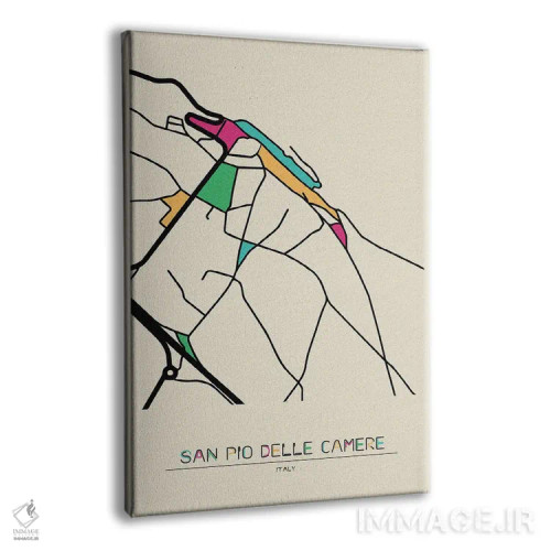 تابلو نقشهٔ سان پیو دله کامره، ایتالیا اثر آیشه دنیز آکِرمان - نمای پرسپکتیو محصول