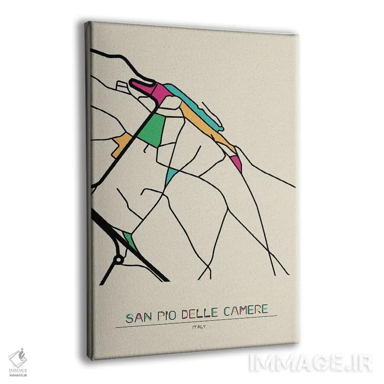 تابلو نقشهٔ سان پیو دله کامره، ایتالیا اثر آیشه دنیز آکِرمان - نمای پرسپکتیو محصول