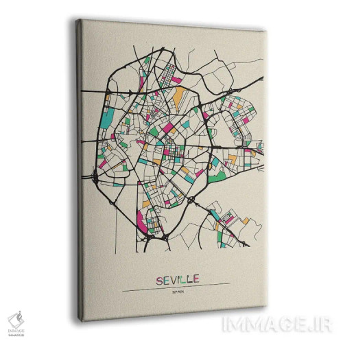 تابلو نقشهٔ سویا، اسپانیا اثر آیشه دنیز آکِرمان - نمای پرسپکتیو محصول