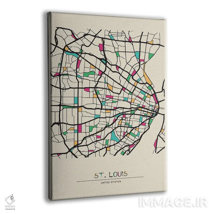 تابلو نقشهٔ سنت لوئیس، میسوری اثر آیشه دنیز آکِرمان - نمای پرسپکتیو محصول