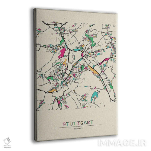 تابلو نقشهٔ اشتوتگارت، آلمان اثر آیشه دنیز آکِرمان - نمای پرسپکتیو محصول