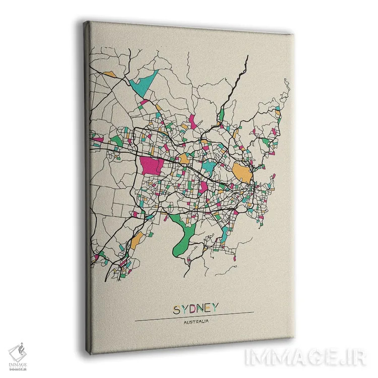 تابلو نقشهٔ سیدنی، استرالیا اثر آیشه دنیز آکِرمان - نمای پرسپکتیو محصول