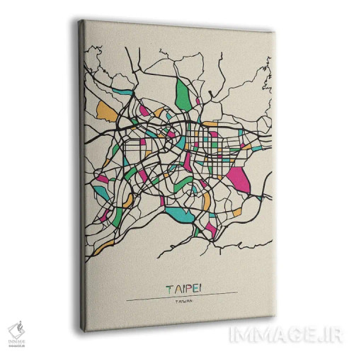 تابلو نقشهٔ تایپه، تایوان اثر آیشه دنیز آکِرمان - نمای پرسپکتیو محصول