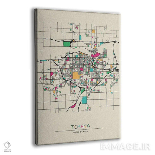 تابلو نقشهٔ توپیکا، کانزاس اثر آیشه دنیز آکِرمان - نمای پرسپکتیو محصول