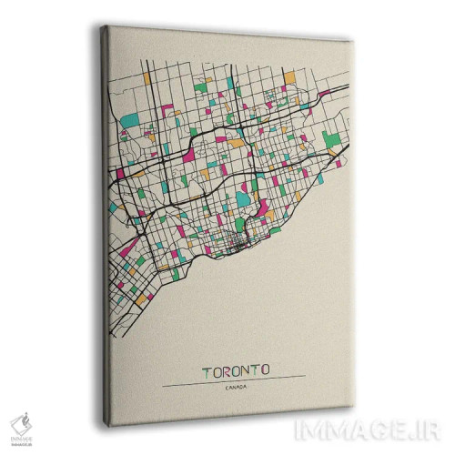 تابلو نقشهٔ تورنتو، کانادا اثر آیشه دنیز آکِرمان - نمای پرسپکتیو محصول