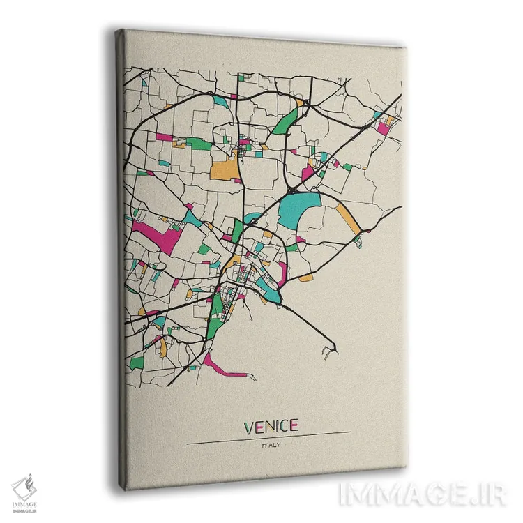 تابلو نقشهٔ ونیز، ایتالیا اثر آیشه دنیز آکِرمان - نمای پرسپکتیو محصول
