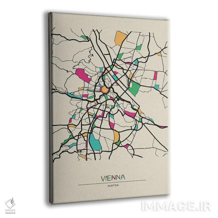 تابلو نقشهٔ وین، اتریش اثر آیشه دنیز آکِرمان - نمای پرسپکتیو محصول