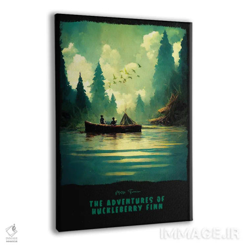 تابلو ماجراهای هاکلبری فین (رمان) اثر آیشه دنیز آکِرمان - نمای پرسپکتیو محصول