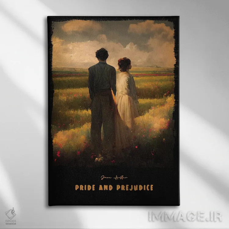 تابلو غرور و تعصب (رمان) اثر آیشه دنیز آکِرمان - نمای روبهرو روی دیوار