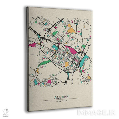تابلو نقشهٔ آلبانی، نیویورک اثر آیشه دنیز آکِرمان - نمای پرسپکتیو محصول