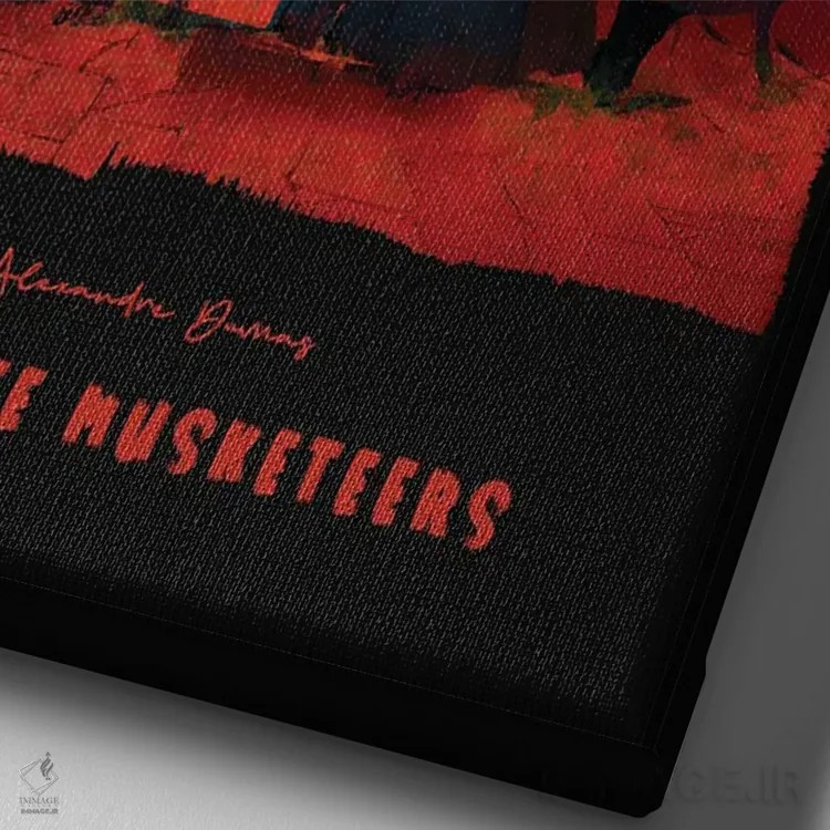 تابلو سه تفنگدار (رمان) اثر آیشه دنیز آکِرمان - نمای نزدیک بافت بوم