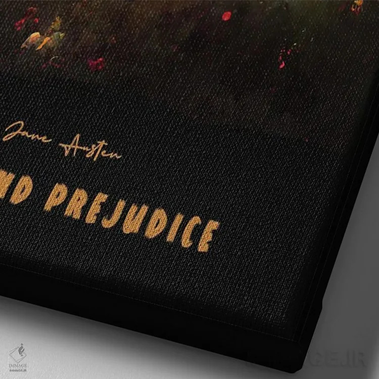 تابلو غرور و تعصب (رمان) اثر آیشه دنیز آکِرمان - نمای نزدیک بافت بوم