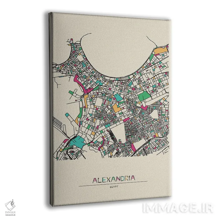 تابلو نقشهٔ اسکندریه، مصر اثر آیشه دنیز آکِرمان - نمای پرسپکتیو محصول
