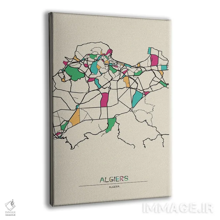 تابلو نقشهٔ الجزیره، الجزایر اثر آیشه دنیز آکِرمان - نمای پرسپکتیو محصول