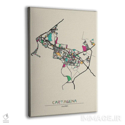 تابلو نقشهٔ کارتاهنا، کلمبیا اثر آیشه دنیز آکِرمان - نمای پرسپکتیو محصول