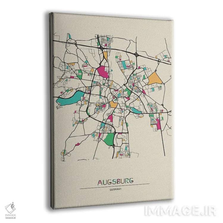 تابلو نقشهٔ آوگسبورگ، آلمان اثر آیشه دنیز آکِرمان - نمای پرسپکتیو محصول