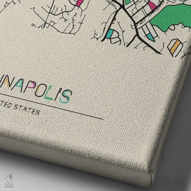 تابلو نقشهٔ آناپولیس، مریلند اثر آیشه دنیز آکِرمان - نمای نزدیک بافت بوم