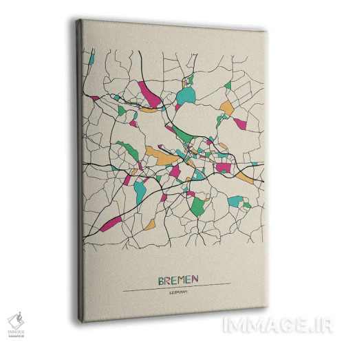 تابلو نقشهٔ برمن، آلمان اثر آیشه دنیز آکِرمان - نمای پرسپکتیو محصول