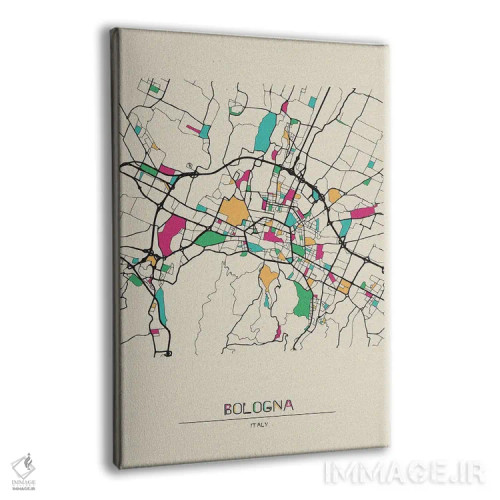 تابلو نقشهٔ بولونیا، ایتالیا اثر آیشه دنیز آکِرمان - نمای پرسپکتیو محصول