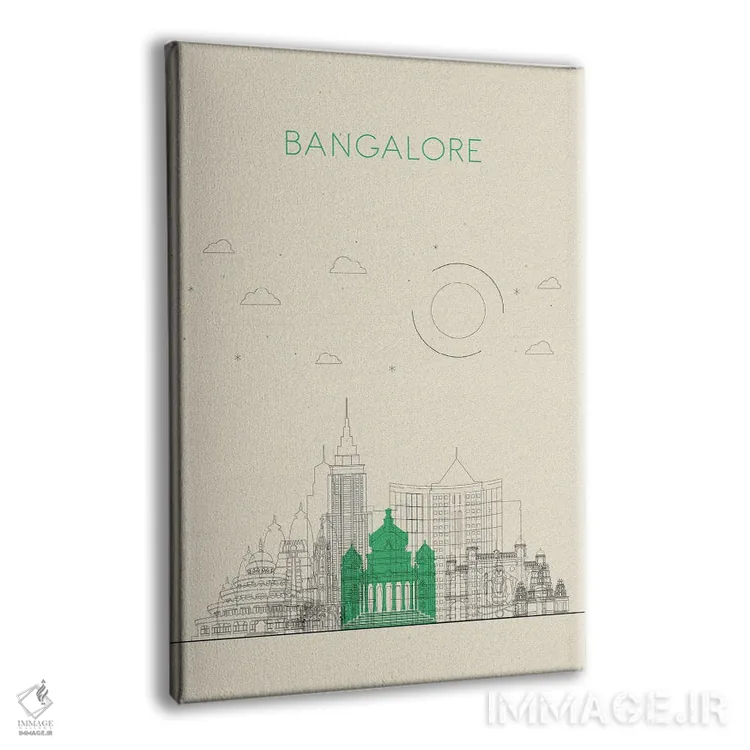 تابلو نمای شهری بنگلور، هند اثر آیشه دنیز آکِرمان - نمای پرسپکتیو محصول