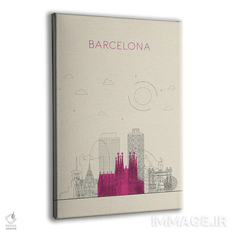 تابلو نمای شهری بارسلون، اسپانیا اثر آیشه دنیز آکِرمان - نمای پرسپکتیو محصول