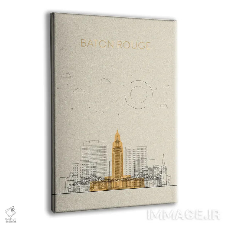 تابلو نمای شهری باتون روژ، لوئیزیانا اثر آیشه دنیز آکِرمان - نمای پرسپکتیو محصول