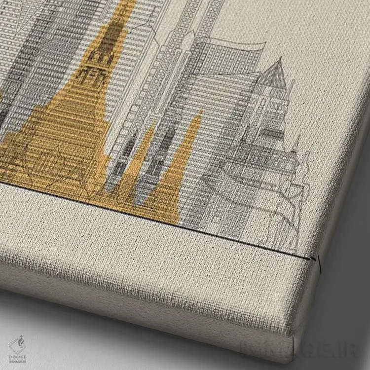 تابلو نمای شهری بانکوک، تایلند اثر آیشه دنیز آکِرمان - نمای نزدیک بافت بوم