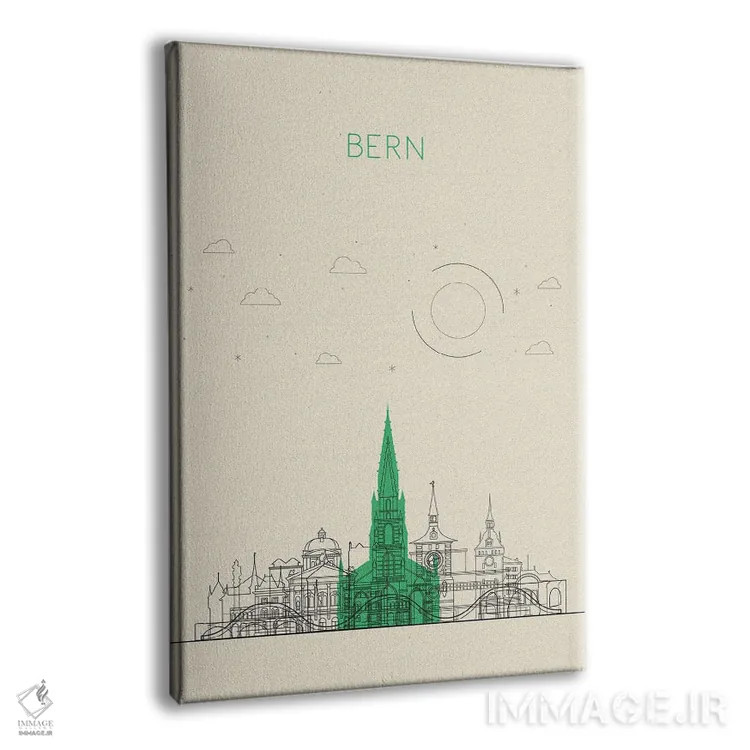 تابلو نمای شهری برن، سوئیس اثر آیشه دنیز آکِرمان - نمای پرسپکتیو محصول