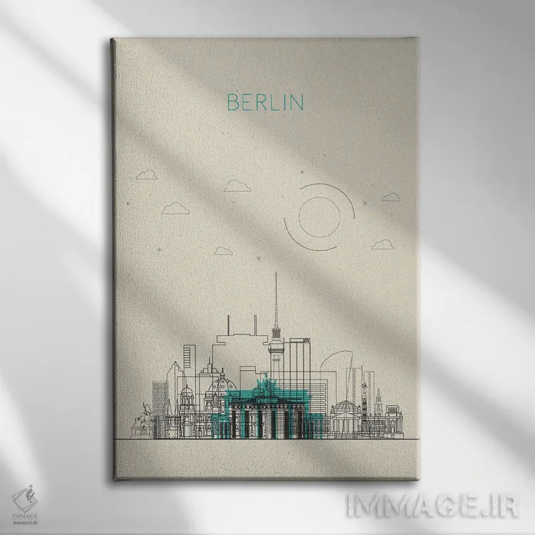 تابلو نمای شهری برلین، آلمان اثر آیشه دنیز آکِرمان - نمای روبهرو روی دیوار