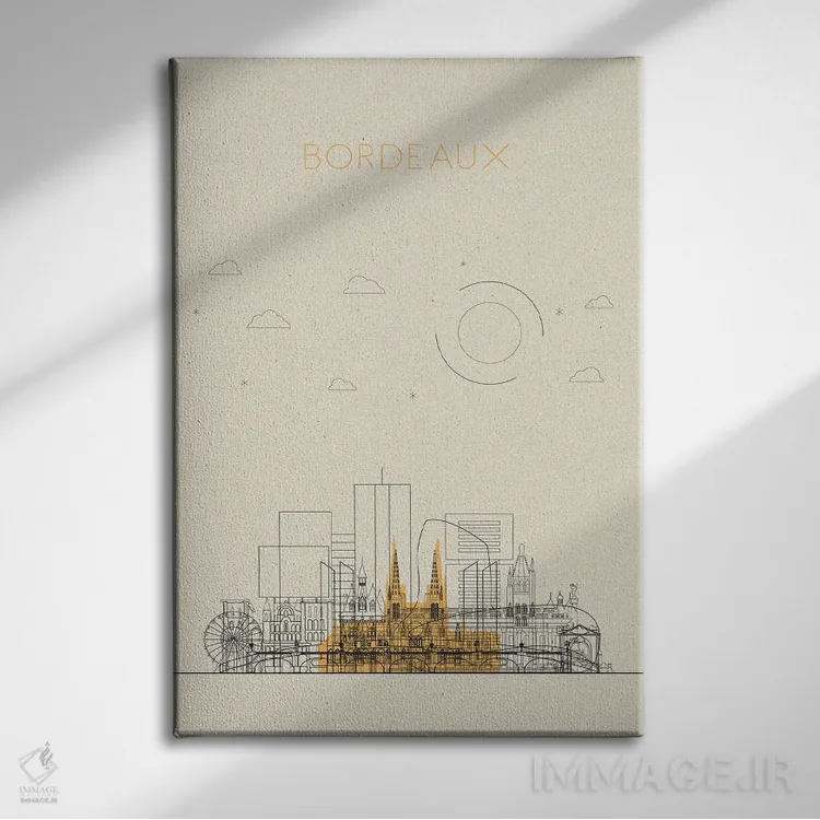 تابلو نمای شهری بوردو، فرانسه اثر آیشه دنیز آکِرمان - نمای روبهرو روی دیوار