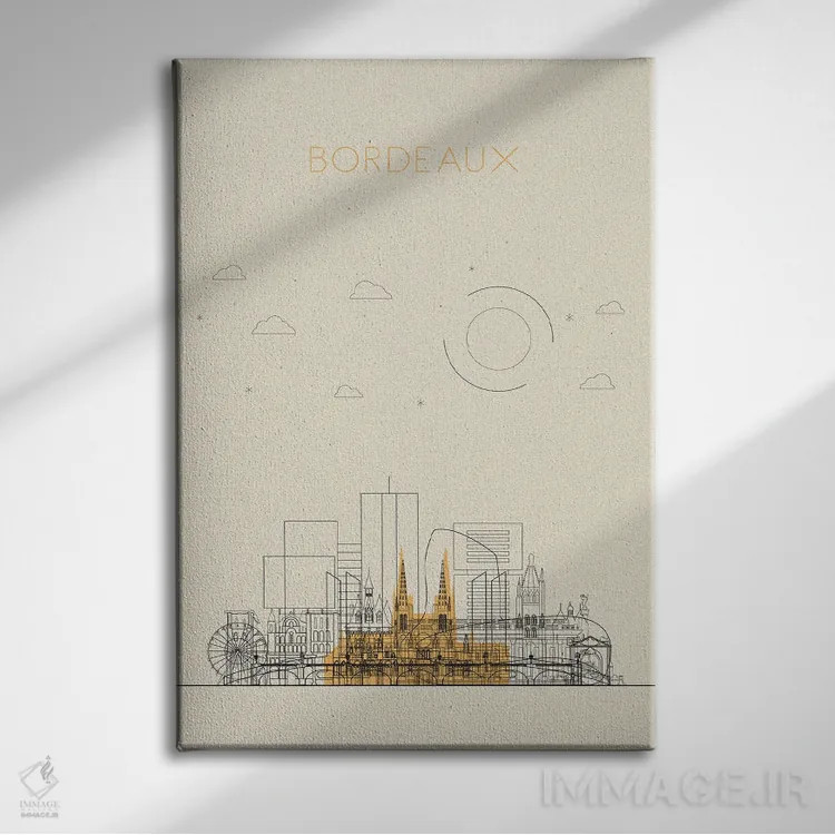 تابلو نمای شهری بوردو، فرانسه اثر آیشه دنیز آکِرمان - نمای روبهرو روی دیوار