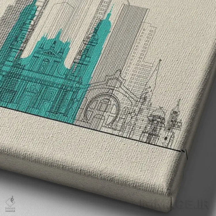 تابلو نمای شهری بوگوتا، کلمبیا اثر آیشه دنیز آکِرمان - نمای نزدیک بافت بوم