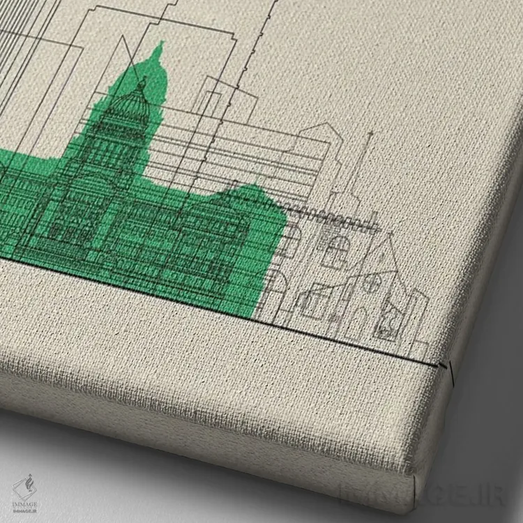 تابلو نمای شهری بویسی، آیداهو اثر آیشه دنیز آکِرمان - نمای نزدیک بافت بوم