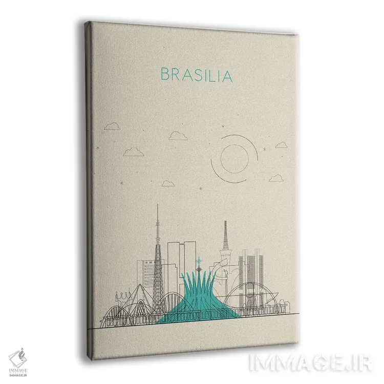 تابلو نمای شهری برازیلیا، برزیل اثر آیشه دنیز آکِرمان - نمای پرسپکتیو محصول