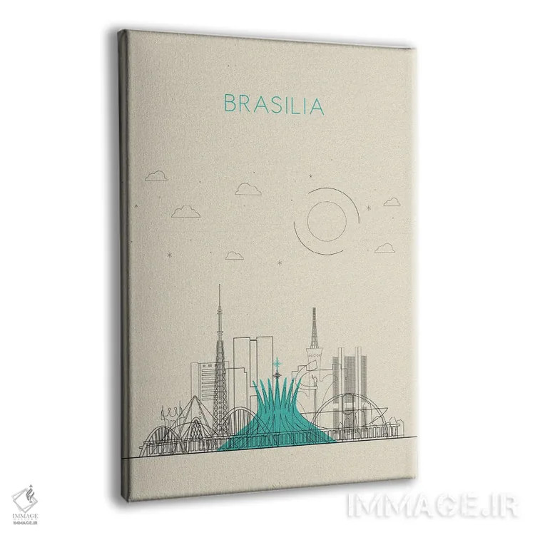 تابلو نمای شهری برازیلیا، برزیل اثر آیشه دنیز آکِرمان - نمای پرسپکتیو محصول