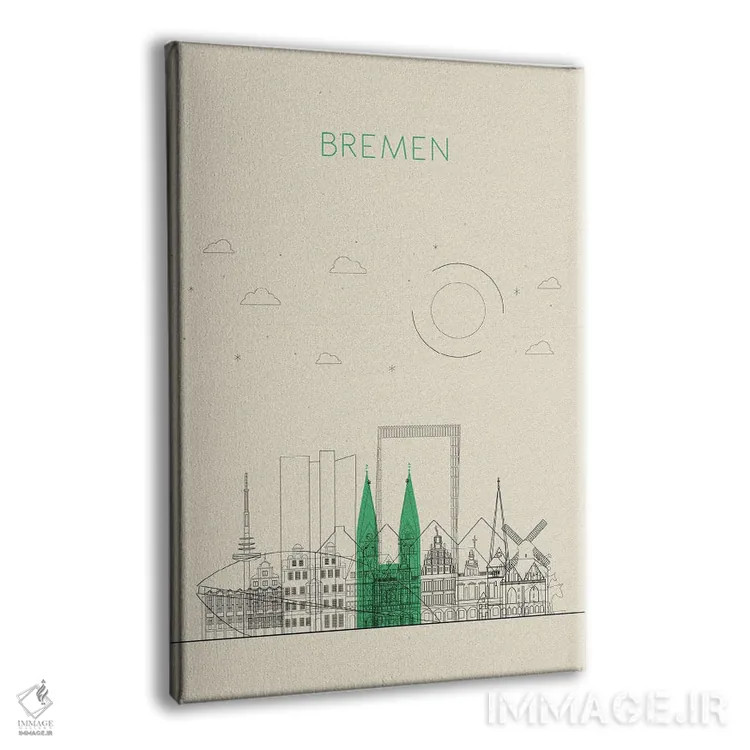 تابلو نمای شهری برمن، آلمان اثر آیشه دنیز آکِرمان - نمای پرسپکتیو محصول