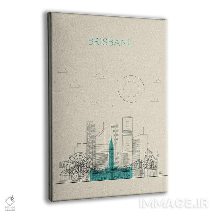 تابلو نمای شهری بریزبن، استرالیا اثر آیشه دنیز آکِرمان - نمای پرسپکتیو محصول