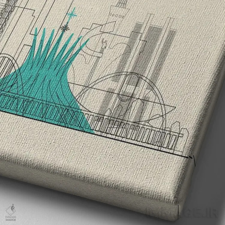 تابلو نمای شهری برازیلیا، برزیل اثر آیشه دنیز آکِرمان - نمای نزدیک بافت بوم