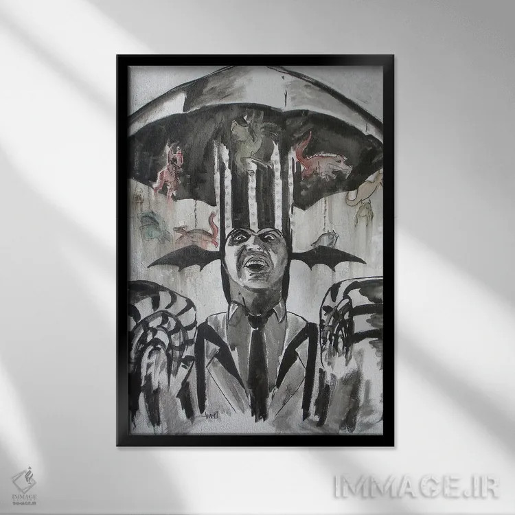 تابلو کارناوال بیتلجوس اثر آدام مایکلز - نمای قابدار مشکی