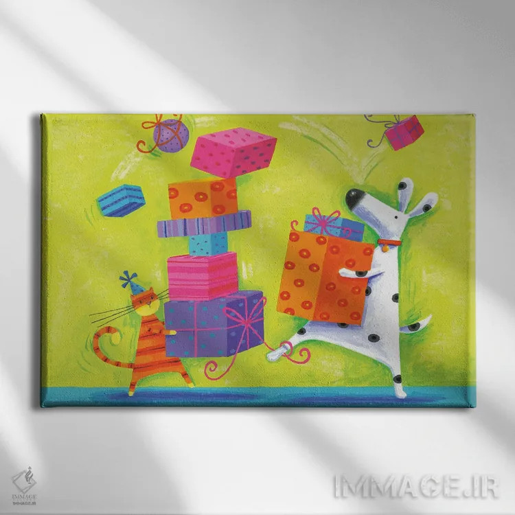 تابلو تولد دوک اثر پیتر آدرلی - نمای روبهرو روی دیوار