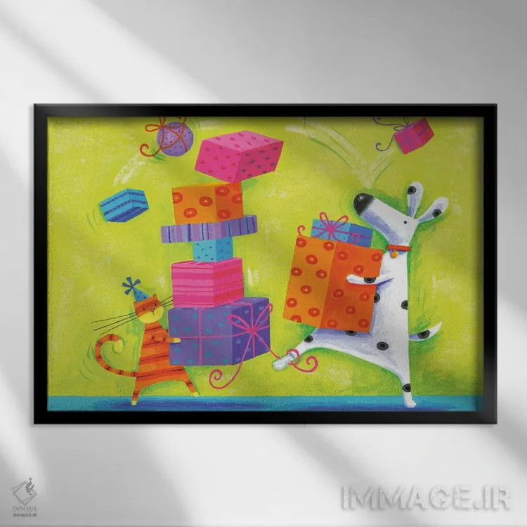 تابلو تولد دوک اثر پیتر آدرلی - نمای قابدار مشکی