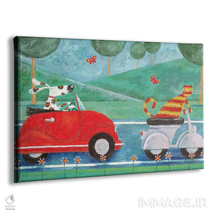 تابلو در سفر با دوک و سوییتپی (اسامی خاص) اثر پیتر آدرلی - نمای پرسپکتیو محصول